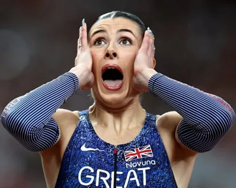 British Sprinter Amy Hunt Celebrates Surprise Second Place