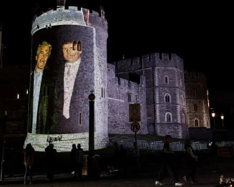 Four Individuals Apprehended After Projections of Donald Trump and Jeffrey Epstein Shown on Royal Windsor Castle