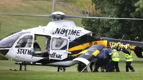 A group of law enforcement personnel injured by gunfire in Pennsylvania, three of whom in serious condition