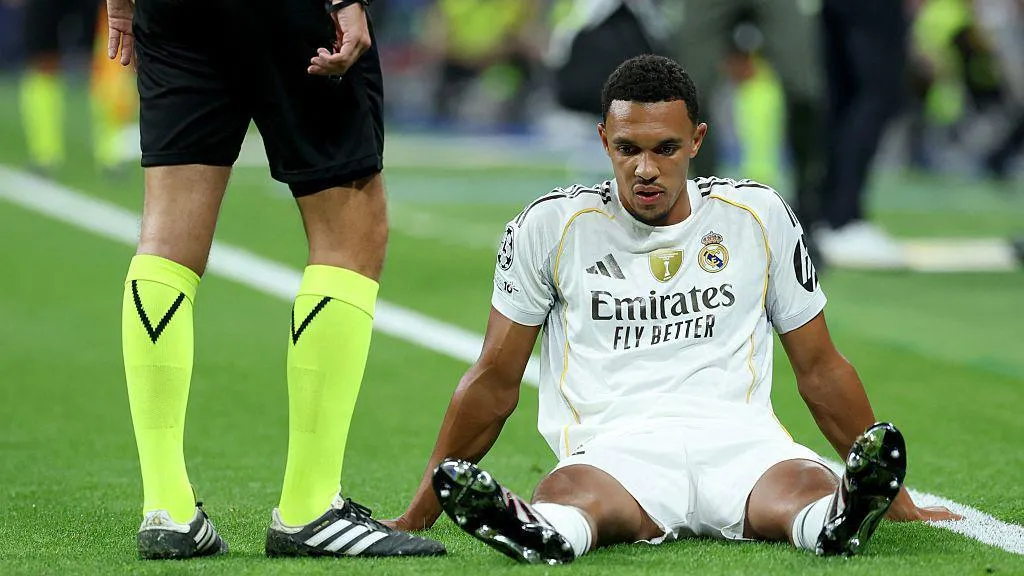 The English defender suffers premature blow in Los Blancos UCL tie